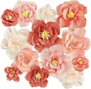 Cholemy 24 Pcs Tissue Paper Flowers, Crepe Flowers Assorted Color