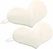 French Amie Cupid Hearts Small 2.5” Handmade Celluloid Metal Free Side Slide Barrette Snap on Hair Clips - 2 Pieces (Solid Ivory)