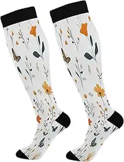 [Caihoyu] Women'S Compression Socks Compression Sock 15-20 mmHg for Nurses, Pregnancy, Flying, Running,Travel