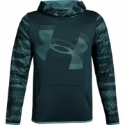 Under Armour Boy's Hoodie Techno Teal/Venetian Blue Logo NWT SMALL