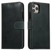 Flip Wallet Cover Leather Magnetic Card Slot Case - For Apple iPhone 13 Pro Max (Black)