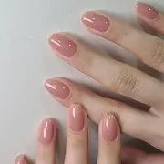 QISANKEE French Tip Nails Press on Nails Light Color, Nude Gradient False Nails Coffin Fake NailsWith Designs Pink French Tip Nails Artificial Nails Stick on Nails For Women Girls 24 PCS/Set
