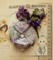 Flower 7 PURPLE & WHITE Paper 3 Styles 15-80cm Across Manor House VA4