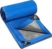 Tarpaulin Waterproof Heavy Duty 4m x 5m 115 GSM Blue Tarps Sheet for Furniture Ground Multipurpose Covers