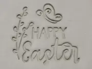 Happy Easter stylized butterfly Mug Clay Stamp for handbuild pottery