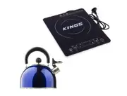 Portable Induction Cooker 2000W, Slim, Adjustable Power Setting+ Camping Kettle