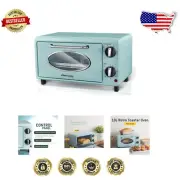 Classic 50's Retro Toaster Oven - Bake, Toast, and Broil with 60-Minute Timer