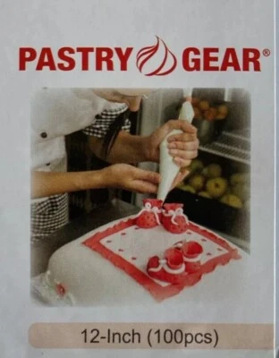 Pro-Grip Pastry Gear Piping Bags Box Dispenser 100 12” New