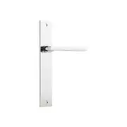 Iver Baltimore Door Lever Handle on Rectangular Backplate Chrome Plated