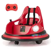 Costway 12V Electric Bumper Car Kids Ride on Car with Remote Control Red