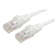 Dynamix PLW-C6A-20 20m Cat6 White UTP Patch Lead (T568A Specification) 250MHz 24AWG Slimline Snagless Moulding with Unshielded Gold Plate Connector. [PLW-C6A-20]