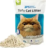 BPS BPS-15454 Tofu Cat Litter Powder Free Easy Clumping Odour Control Into Toilet (1 Piece, Original)