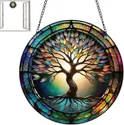 Acrylic Window Sun Catcher | Acrylic Colorful Window Decor,Decorative Garden Stained Glass Sun Catchers for Outdoor Indoor Home Garden Wall Window Decor