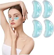 Reusable Eye Patches, 2 Pairs PVC Under Eye Ice Pack, Portable Cooling Pads to Relieve Fatigue, Swelling, Redness, Dark Circles for Home, Dormitory, Travel Reusable Patches