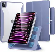 ESR for iPad Pro 12.9 Case, iPad 12.9 Pro Folio Case (2022/2021, 6th/5th Generation) with Pencil Holder, Detachable Magnetic Cover, Vertical Stand, Rebound 360 Series, Purple