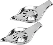 FUNOMOCYA 2Pcs Stainless Steel Manual Lemon Juicer Ergonomic Fruit Squeezer for Citrus Juice Extractor for Oranges Lemons and Grapefruits Easy to Use Kitchen Gadget