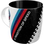 Nostalgic Art Ceramic 330ml Mug Cup w/ Handle BMW Motorsport Tradition Of Speed