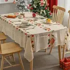 Christmas Tablecloth for Rectangle Tables Xmas Decor 55 x 94 inch Washable Table