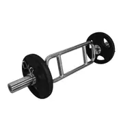 Total 18kg - 88cm Olympic Tricep Barbell Weight Set - Rubber Coated Weight Plate