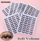 Handmade Criss-cross Thick Long 3D Faux Mink Wispies Fluffies False Eyelashes
