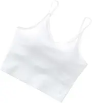 [SOESFOUFU] 1pc Beauty Back Vest Open Back Yoga Tank Fitness Tops for Women Gym Tops Womens Casual Cotton v Neck Sweat Vest for Women Vest with Chest Pad Cotton Black Camisole with Chest Pad