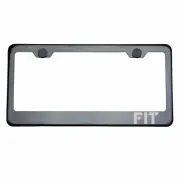 Titanium Gun Metal License Plate Frame FIT Laser Etched Metal Screw Cap (for: Honda Civic)