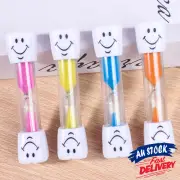 1/2x Smiley Clock Kid Gifts Hourglass Sand Timer Kitchen Tooth Brushing Egg 3Min