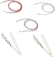 [FOMIYES] 5pcs Beaded Eyeglass Holder Chains Necklace Strap for Glasses Durable and Stylish Eyeglass Cord and Practical Accessory for Outdoor Use