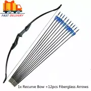 Archery Takedown Recurve Bow Hunting Target Right/Left Hand OR 12X Target Arrows