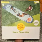 Sun Squad Shark Water Slide Built-in Sprinklers 18 FT NEW