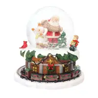 在飛比找博客來優惠-【Mark’s】聖誕音樂旋轉水晶球 ‧ 聖誕老人與雪人