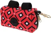 Kisangel Poop Bag Storage Bag Poop Bag Dispenser Dog Walking Accessories Poop Bag Pouch Dog Treat Bag Holder Dog Poop Bags Dog Accessories Poop Bags Dispenser Doggy Doggie Pet Polyester Red