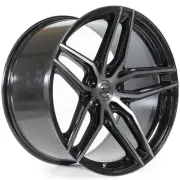 20x10.5 Select S101 Shadow Gloss Black Brushed DDT Face Clear Wheel 5x112 (38mm)