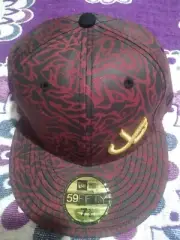 7 1/2 New Era 59 Fifty JUS LIV NWT Marron / Black Elephant Print Edition
