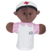 Get Ready Kids Nurse Hand Puppet, African American, 12 Inches