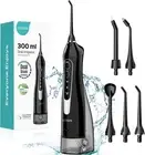 COSLUS Water Dental Flosser Teeth Pick: Portable Cordless Oral Black