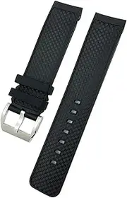 [KAVJU] 22mm Rubber Silicone Watch Band Fit for IWC Aquatimer AUTOMATIC IW329001 / 002 Black Waterproof Strap Quick Release Watchbands