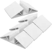 Cabilock 4pcs Fence Reinforcement Card Slot Standing Panel Triangle Feet for Gate Configurable Gate Support Feet Triangle Support Feet Isolation Fence Reinforcement White Plastic