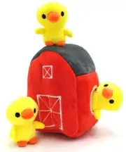 - Squeaky Plush Dog Toy - Interactive Hide and Seek Squirrel Farm and Ducks