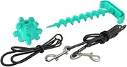 Toddmomy 1 Set Anchor Dog Leash Stake Dog Stake Dog Toys Large Heavy Duty Dog Tie Dog Rope Toys Pet Dog Chew Ball Leash for Puppy Outdoor Dog Supplies Dog Cable Pet Toys Blue Nylon