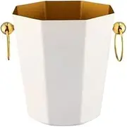 Ice Buckets Home Wine Champagne Bucket Stainless Steel Ice Bucket Commercial Bar Beer Ice Keep Cold Bucket Beer, Drinks and Wine Cooler(White)