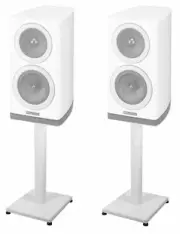 2 White 21” Steel Stands For Wharfedale Diamond 225 Bookshelf Speakers