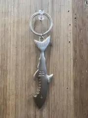 Shark Bottle Opener Metal Keychain 5.5" x 1.5"