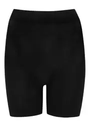 Wolford Black Stretch Cotton Control Shorts - 12 12