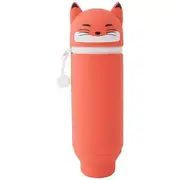 Lihit Lab Cute Animal Pencil Case with Stand Orange Fox