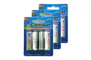 3x Camelion D Size Adaptor Battery Transformer Optimal Adapter for AA Batteries