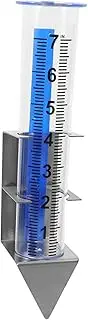 Totority Garden Rain Gauge with Mounting Bracket Reusable Rainfall Measuring Device for Outdoor Yard and Fence Stylish Measurement Tool