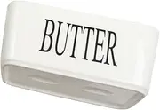 PRETYZOOM Ceramic Butter Dish Elegant Rectangle Butter Keeper for Kitchen Multi Purpose Storage Container for Butter Cheese Desserts Design