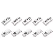 Roll in Spring T Nuts (M5x20mm) 30Pcs, Carbon Steel Spring Loaded T Nut