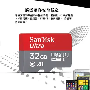 32G SanDisk Ultra MicroSD A1公司貨高速手機記憶卡128G 64G 32G (6.9折)